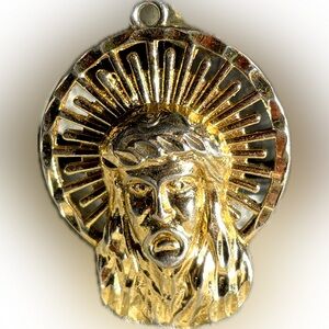 Jesus pendant, gold plated
